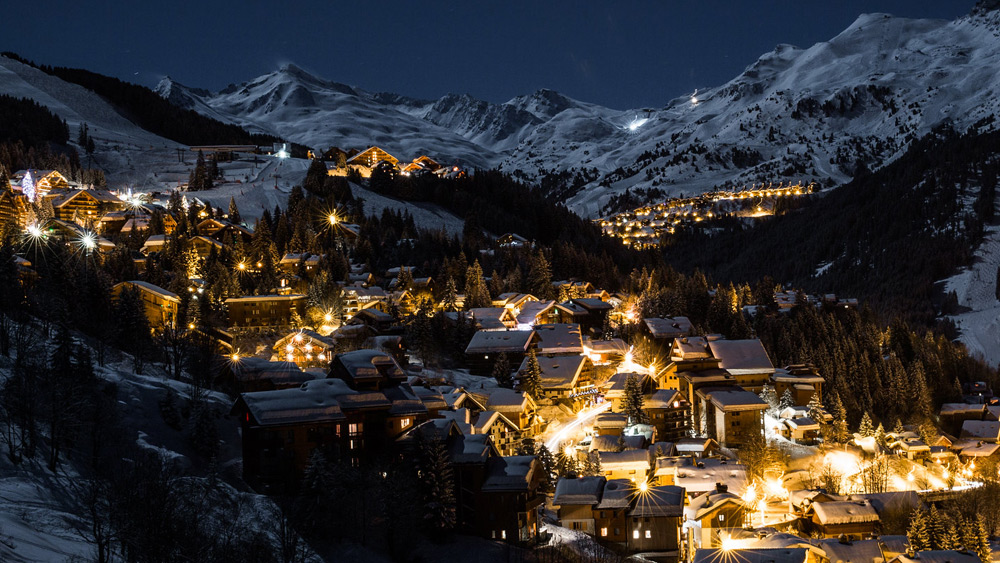 Meribel at night