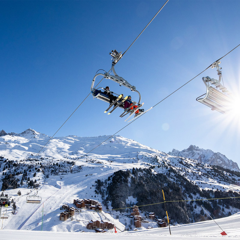 Skiing in Meribel