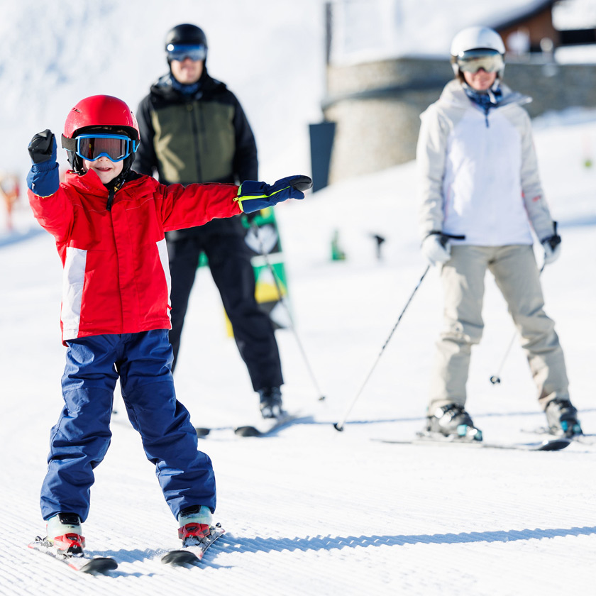 Skiing with children