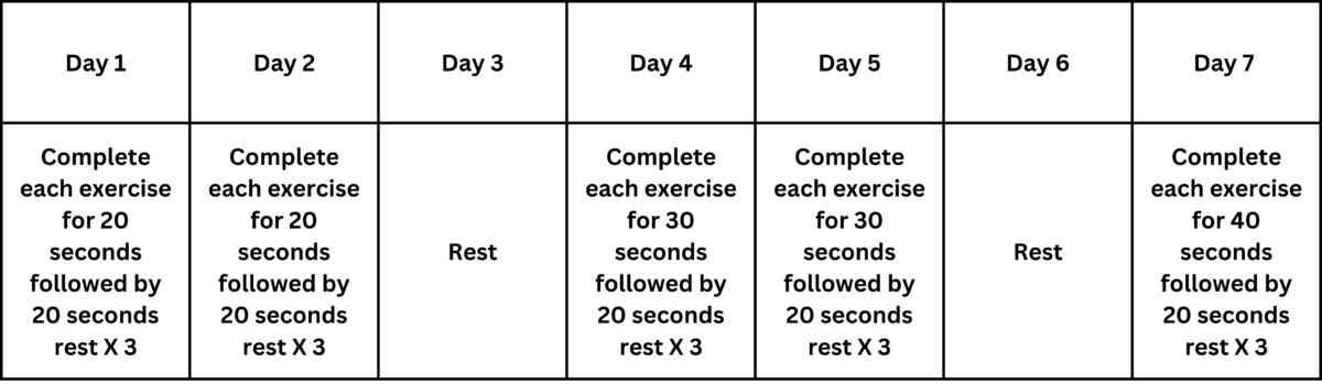 Ski Exercise Plan