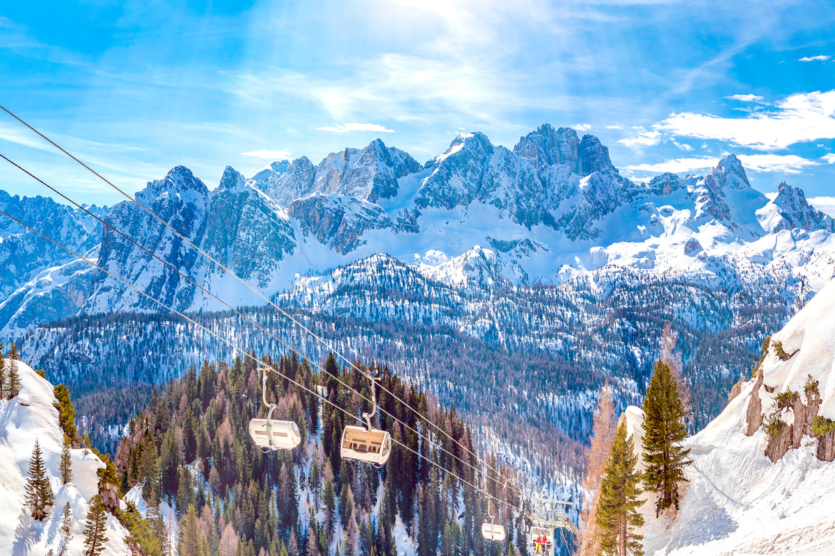 Skiing in Cortina d'Ampezzo