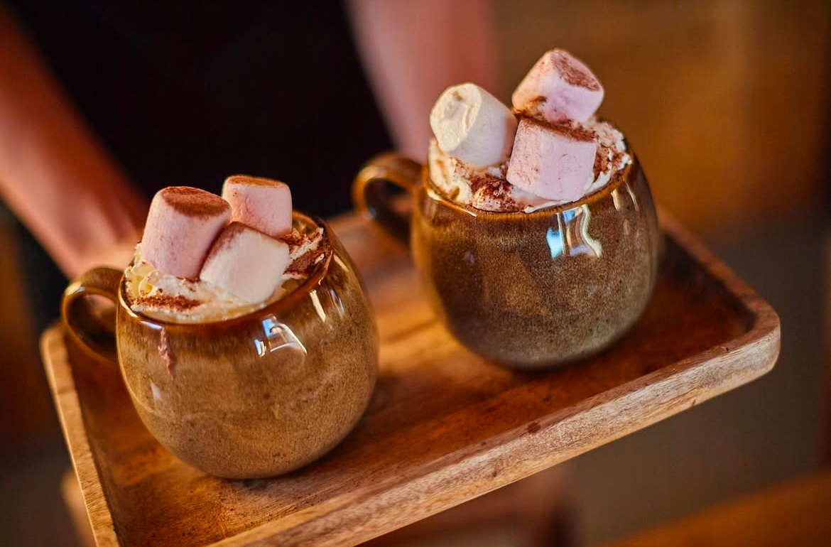hot chocolate for apres ski in your catered ski chalet