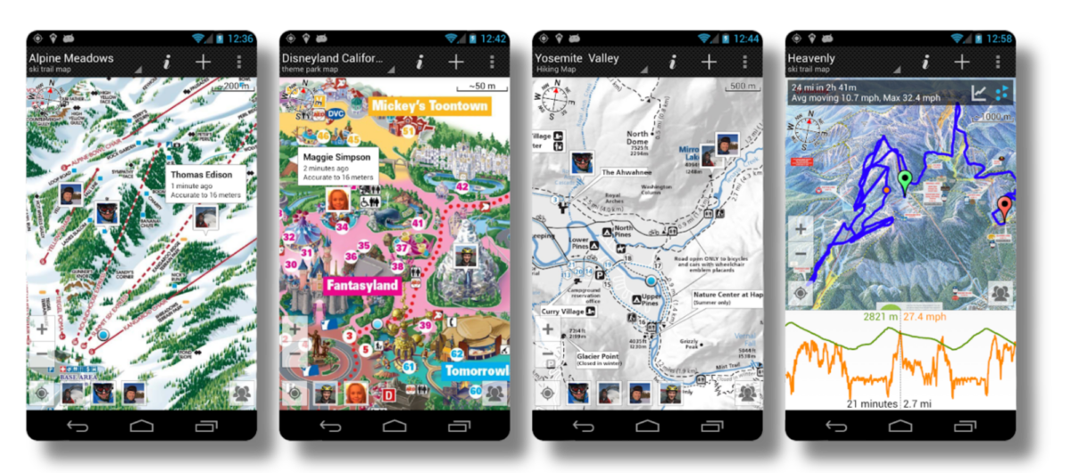 Maprika Map App - In app examples of maps