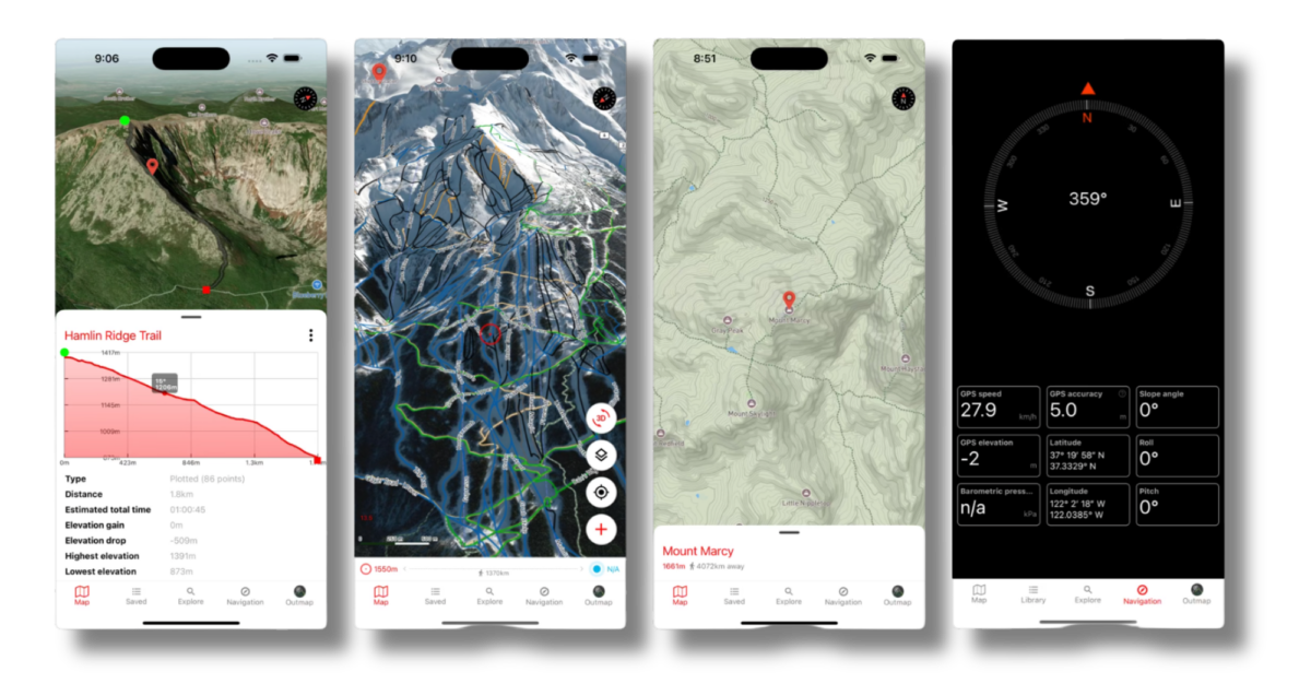 OUTMAP Ski App - Offline Ready Map App 